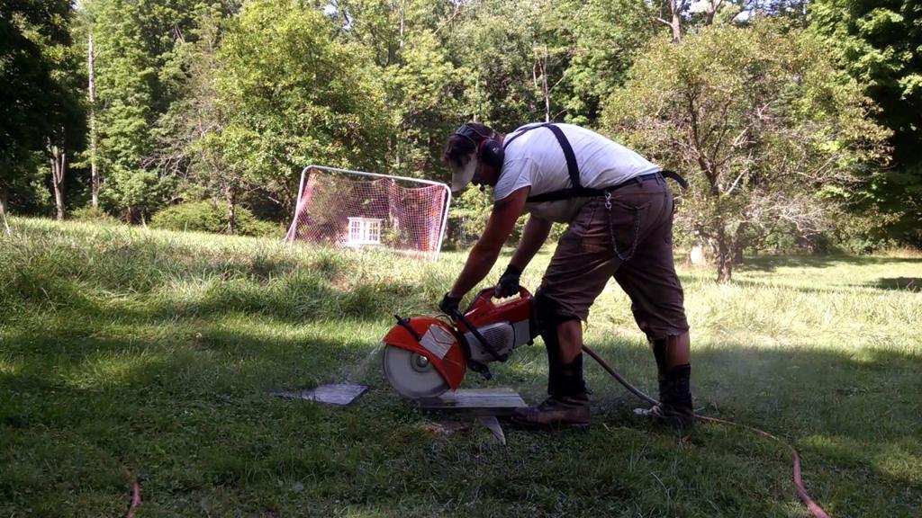 how to cut flagstone with circular saw