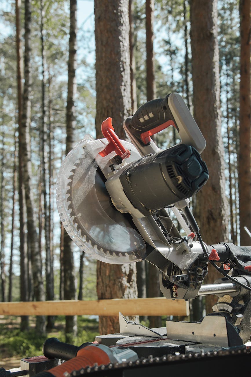 a mounted circular saw