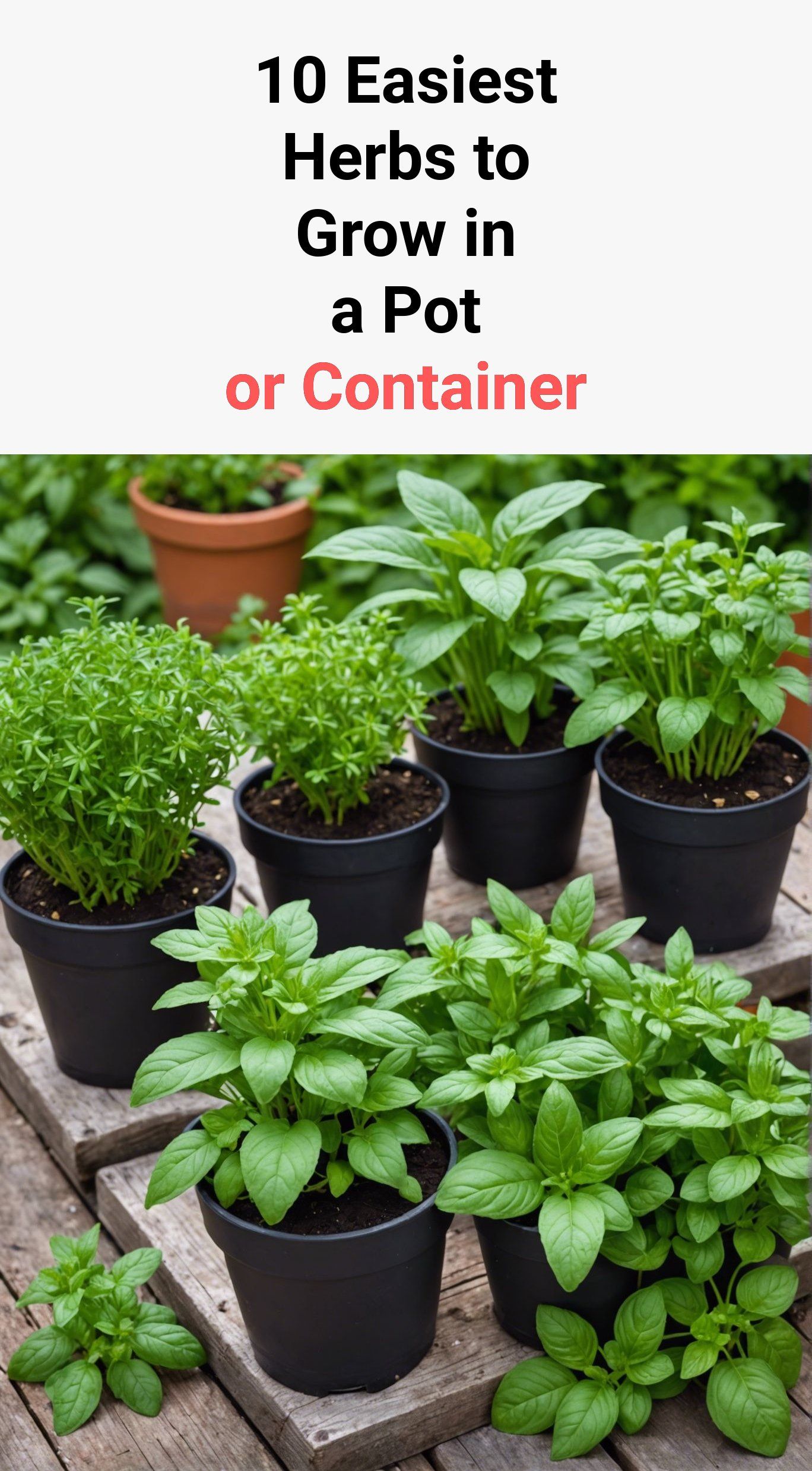 10 Easiest Herbs to Grow in a Pot or Container
