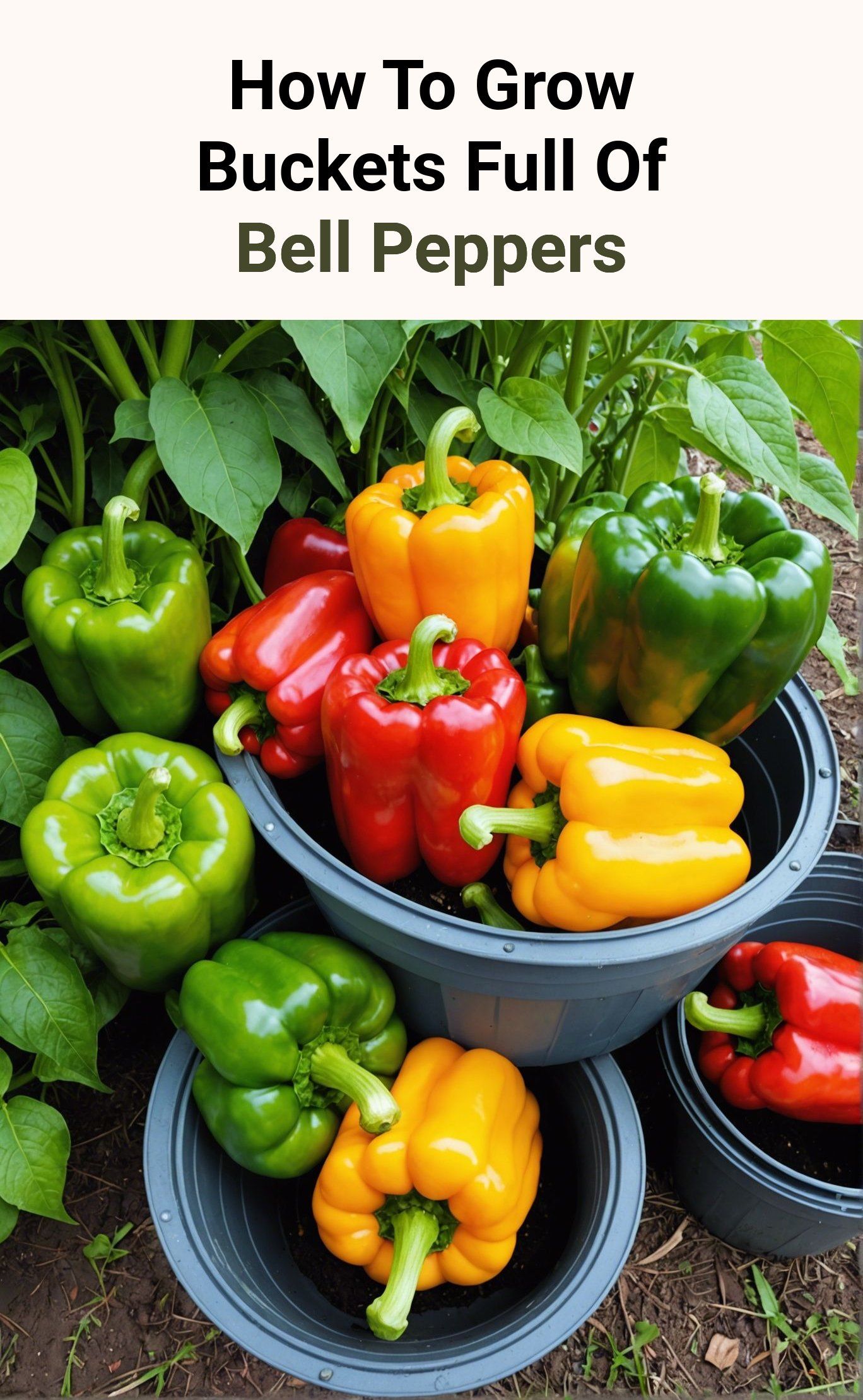 How To Grow Buckets Full Of Bell Peppers