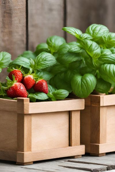 Strawberry and Basil Planter