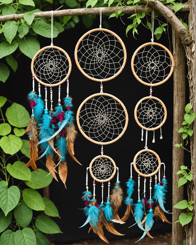 Bohemian Paradise with Dream Catchers and Flowing Fabrics