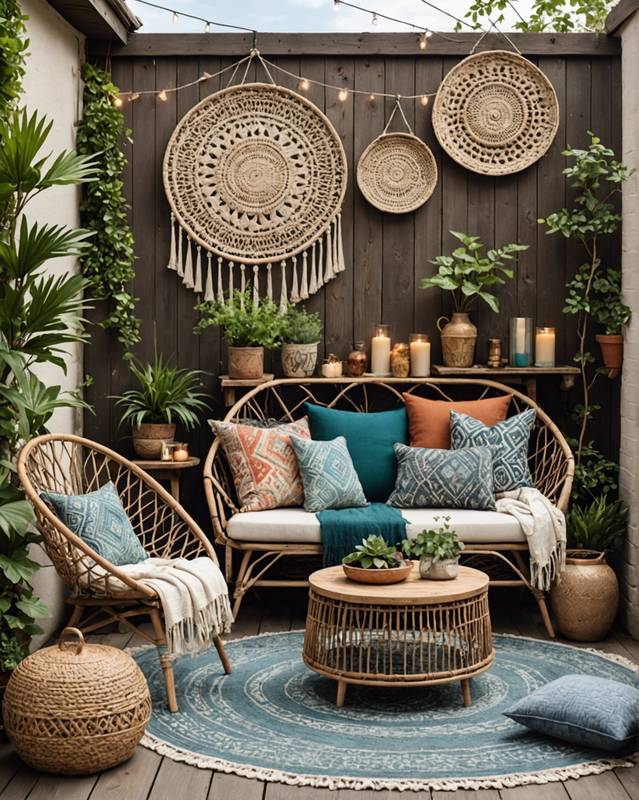 Bohemian Sanctuary with Woven Textures