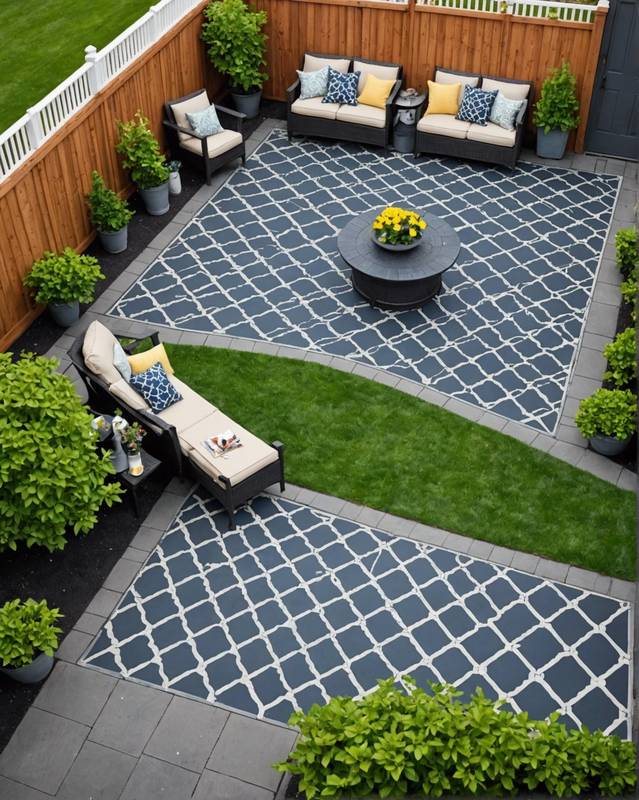 Geometric Patio with Bold Patterns