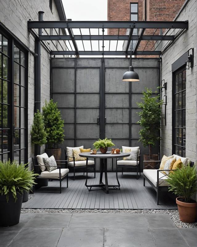 Industrial Chic with Metal and Concrete