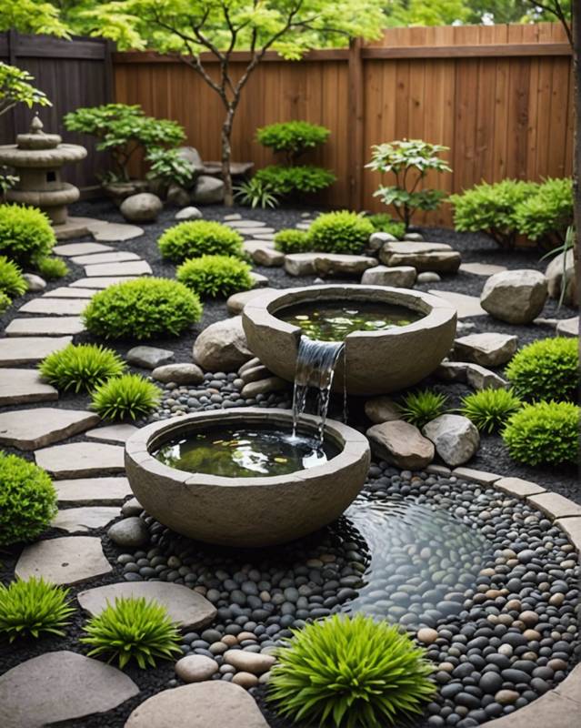 Japanese-Inspired Zen Garden with Water Feature