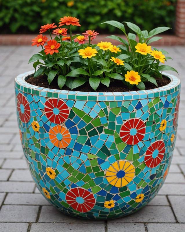 Mosaic Tabletop Planter