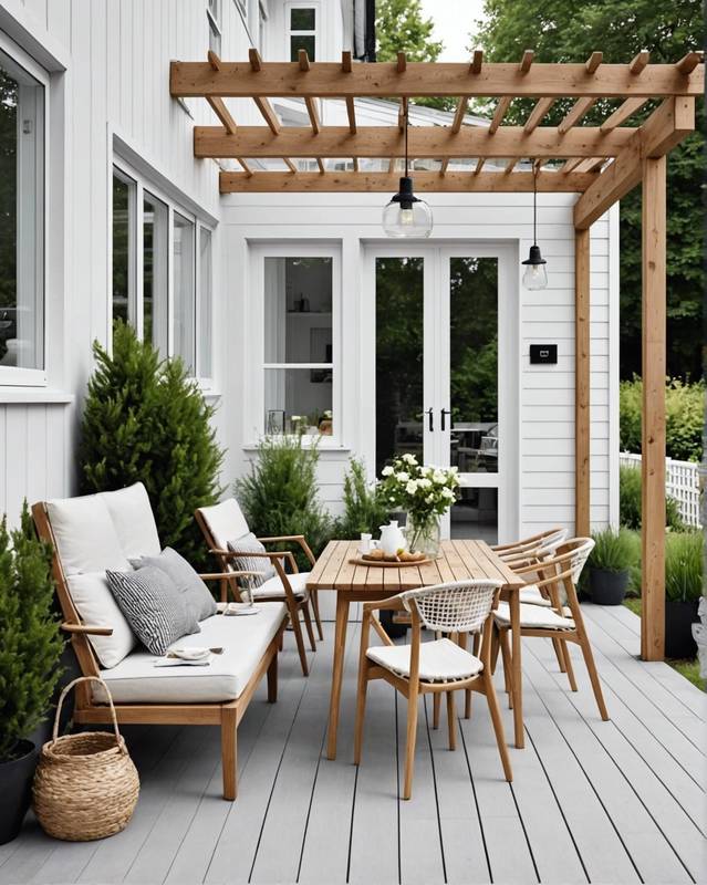 Scandinavian Simplicity with White and Wood