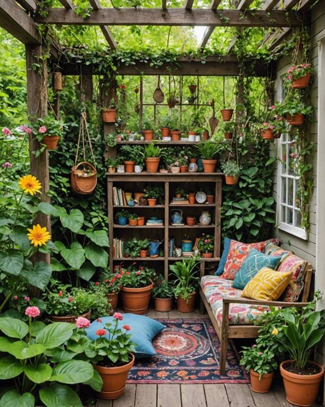 Secret Garden with Hidden Nooks and Cozy Corners
