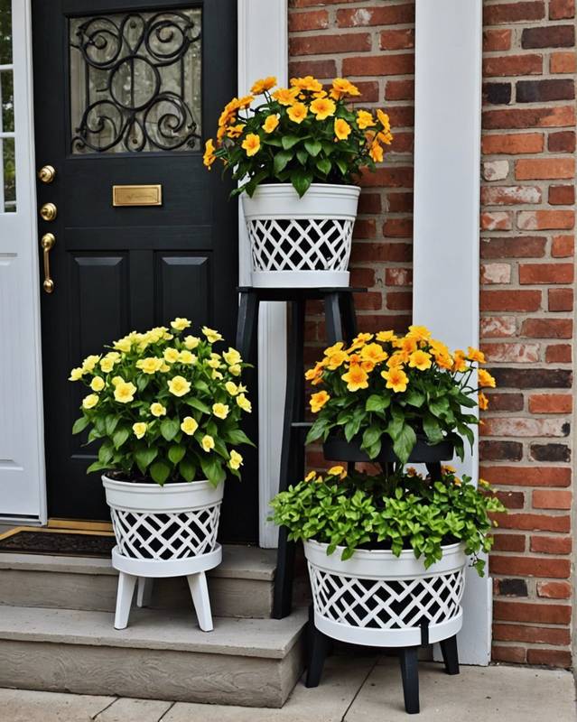 Tiered Planters with Lattice