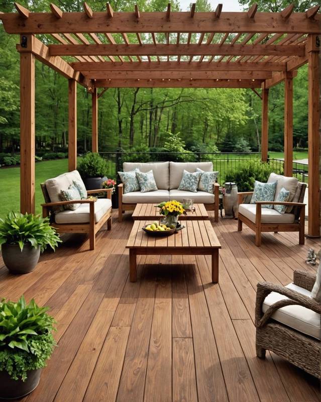 Wooden Patio with Warmth and Natural Beauty