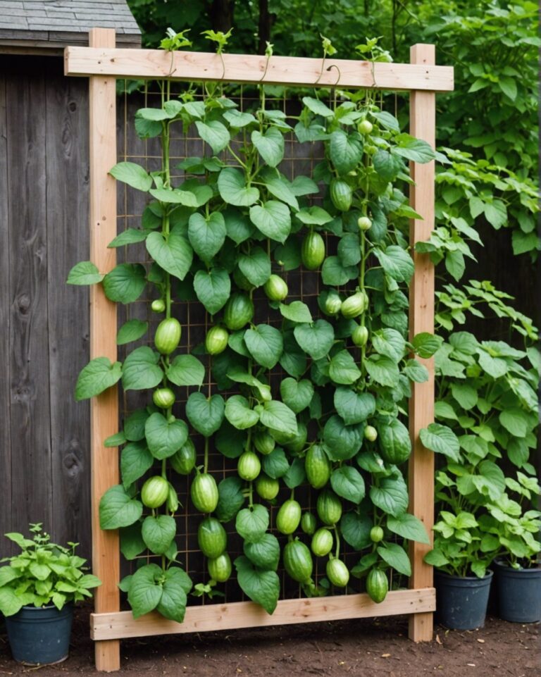 11 Space-Saving Cucumber Trellis Ideas