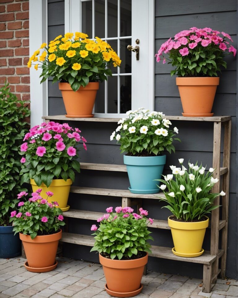 20 Charming Outdoor Flower Pot Display Ideas