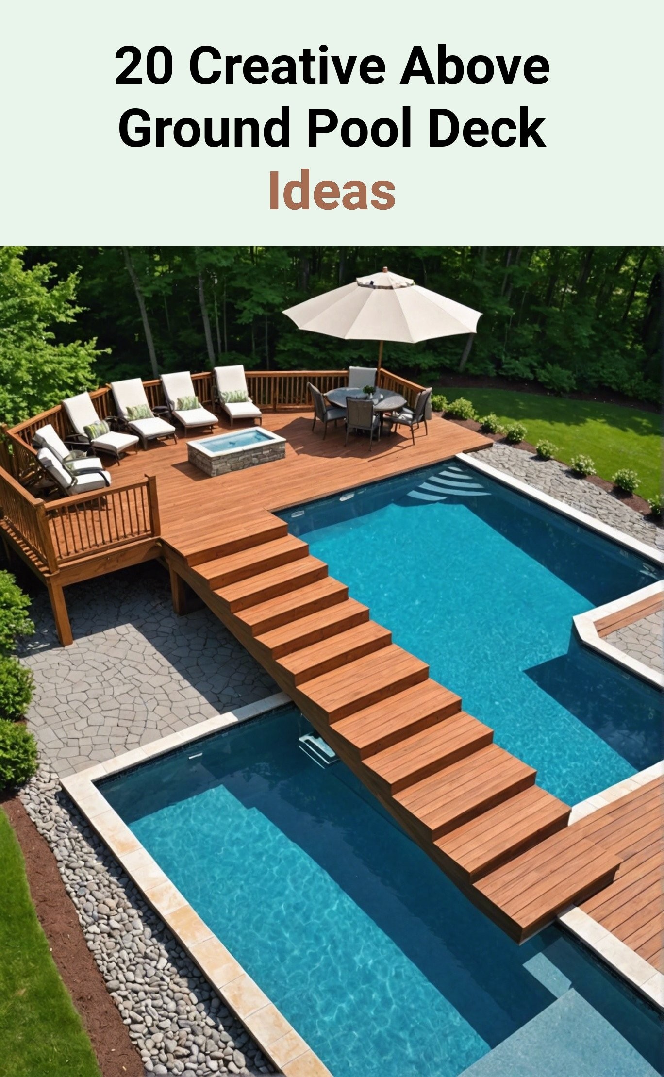 20 Creative Above Ground Pool Deck Ideas