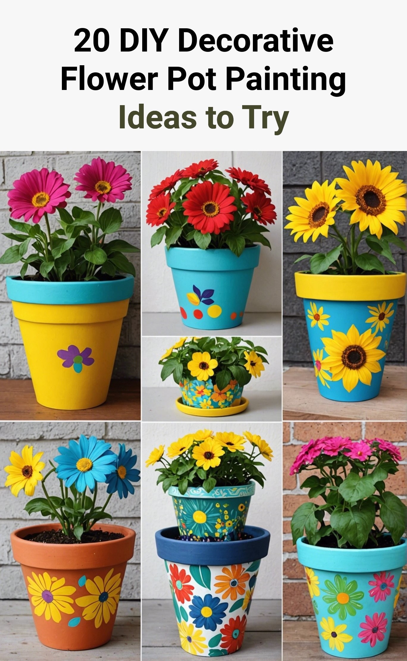 20 DIY Decorative Flower Pot Painting Ideas to Try