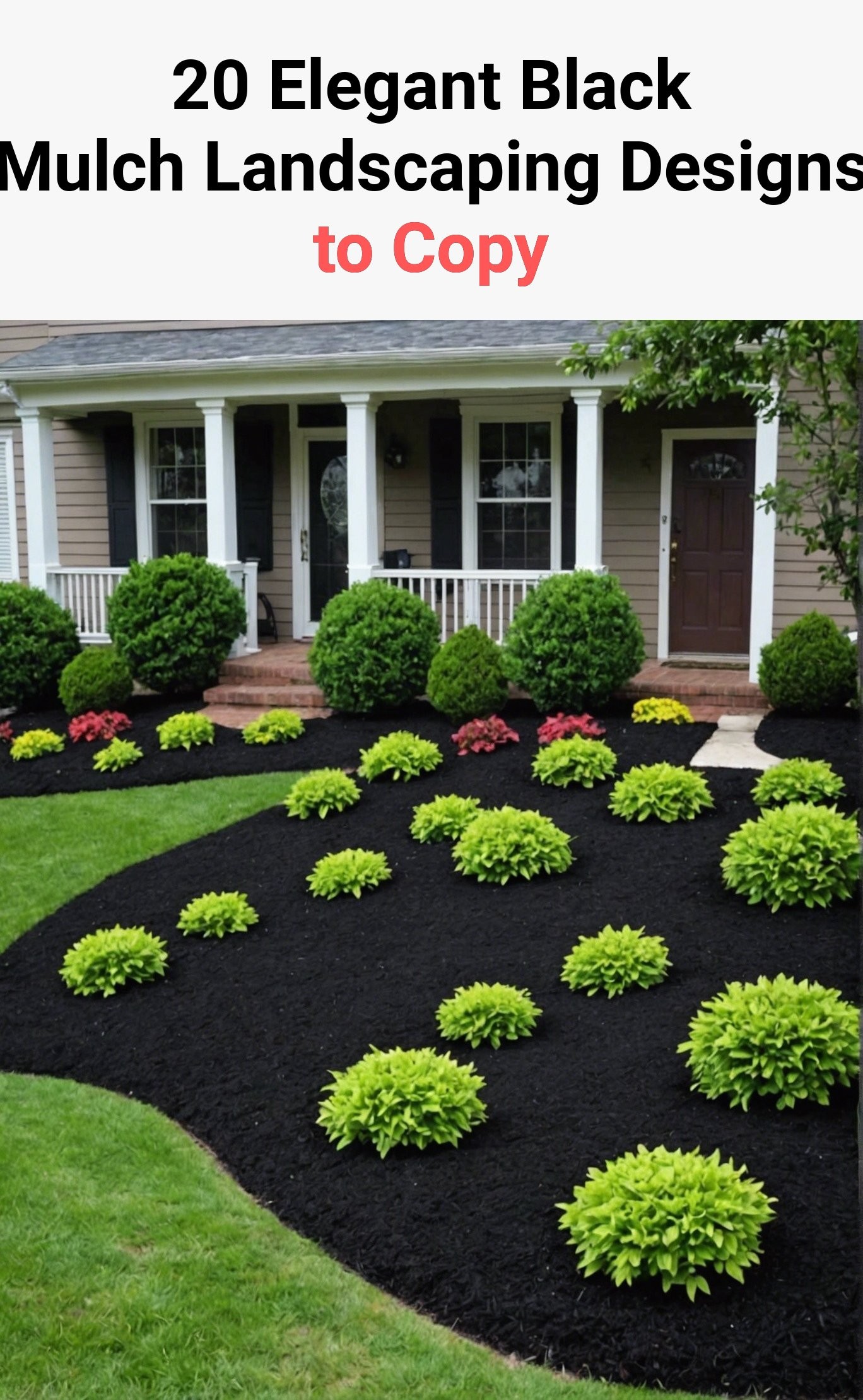 20 Elegant Black Mulch Landscaping Designs to Copy