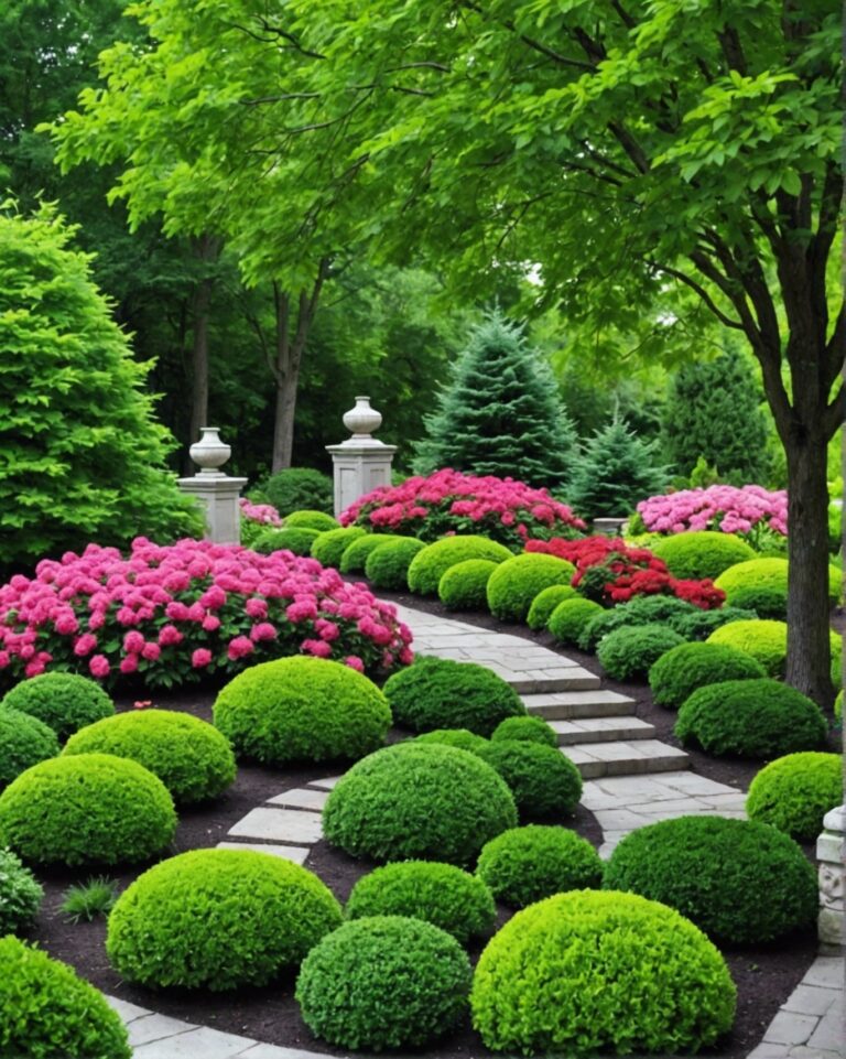 20 Lush Landscaping Ideas with Beautiful Bushes