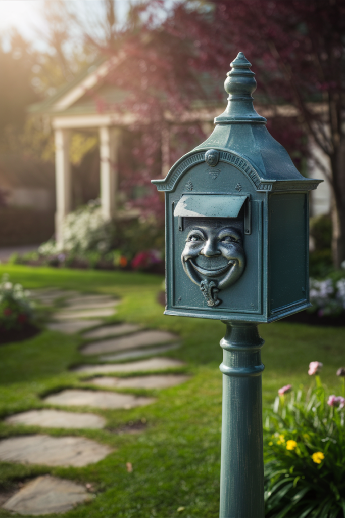 Mailbox with Decorative Knocker