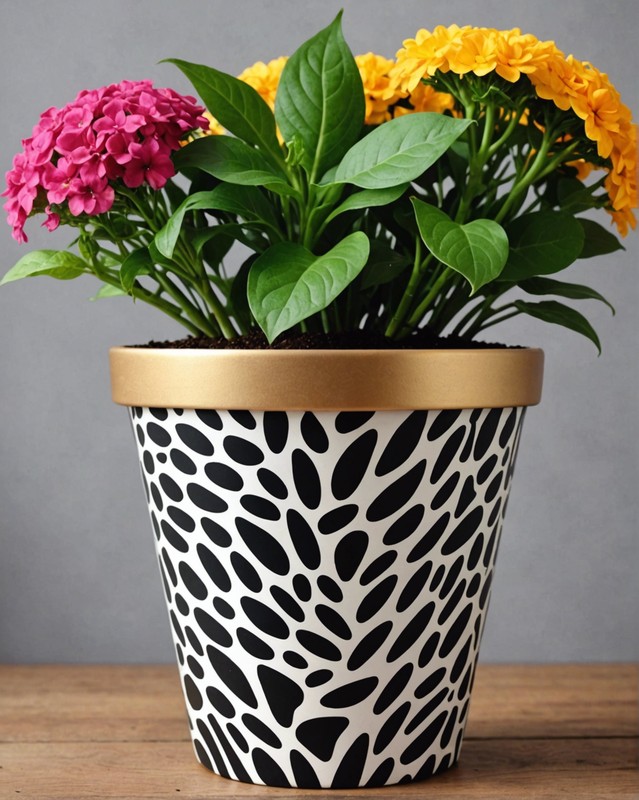 Animal Print Flower Pot