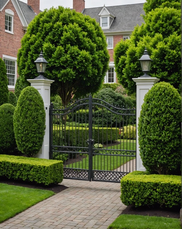 Boxwood Hedge with Gate