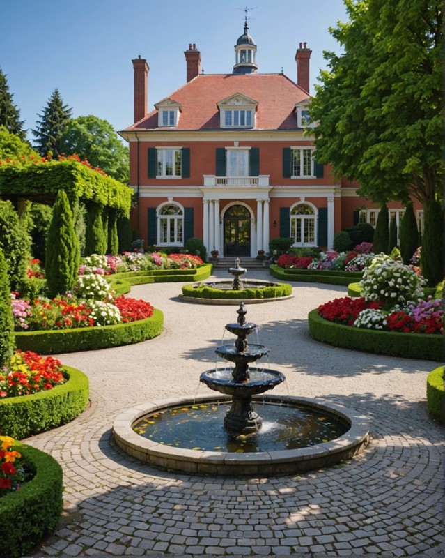 Circular Driveway with Central Garden