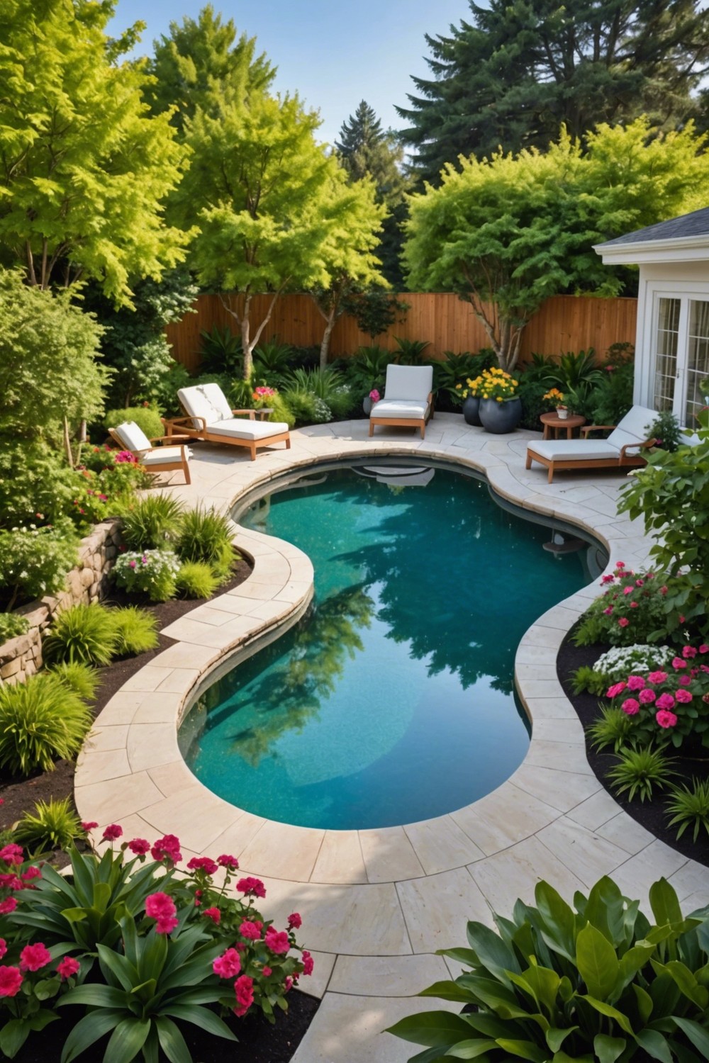 Compact Curved Decks for Small Yards
