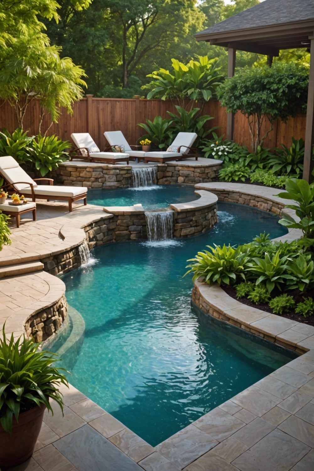 Compact Decks with Waterfall Features