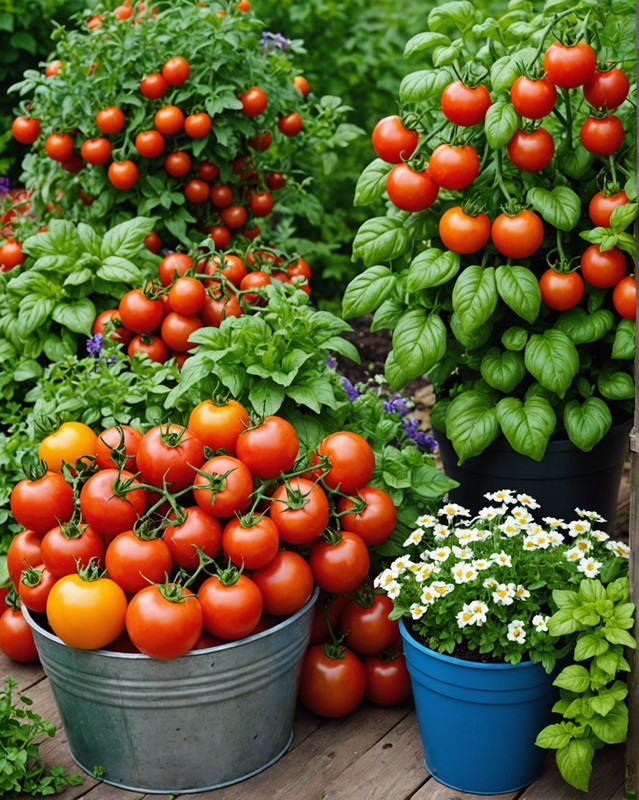 Edible Extravaganza with Tomatoes, Herbs, and Flowers