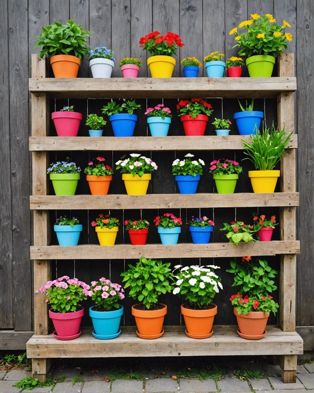 Flower Pots on a Pallet