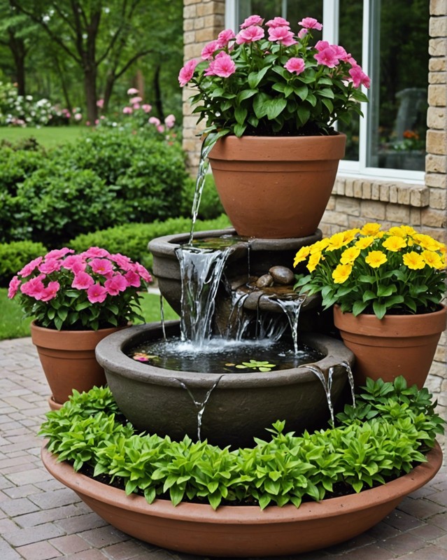 Flower Pots with Water Features
