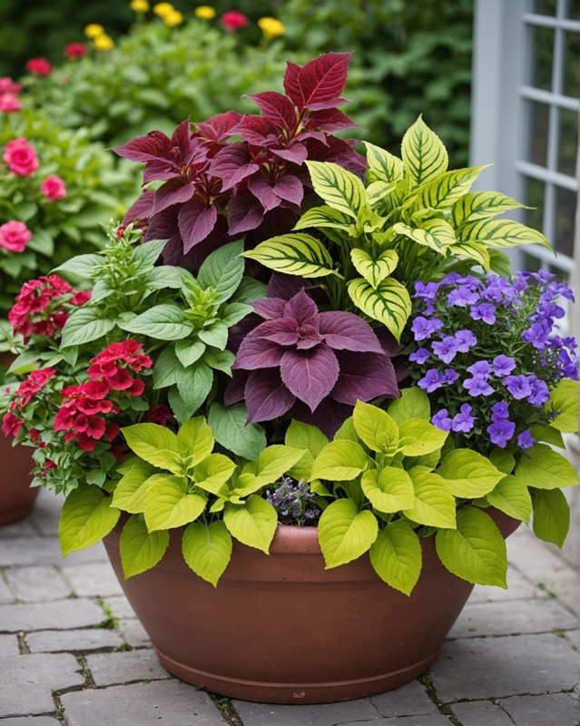 Fragrant Delight: Combine Coleus with Scented Flowers and Herbs