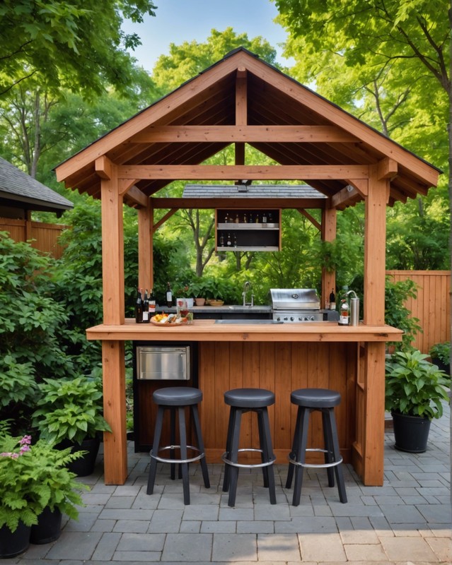 Gazebo with Built-in Bar