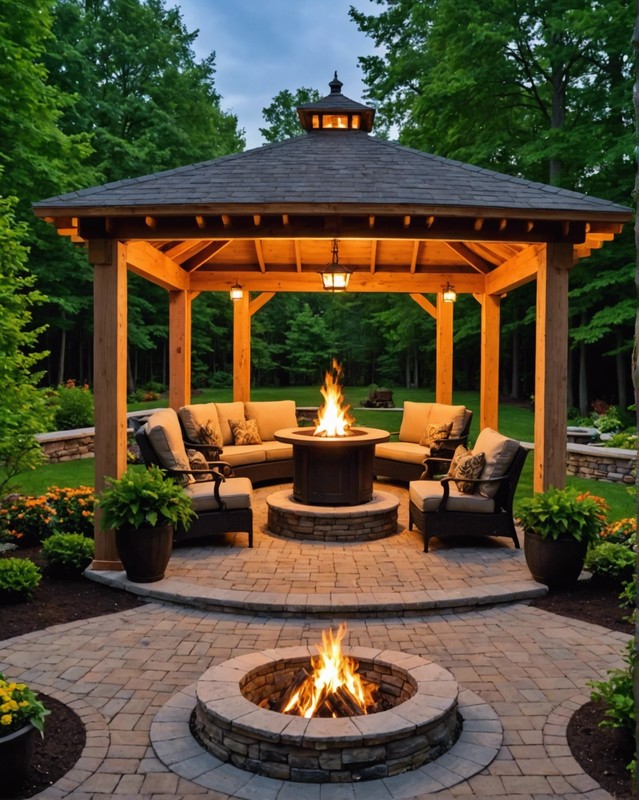 Gazebo with Fire Pit