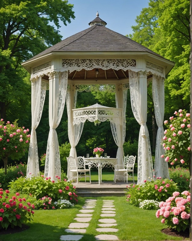 Gazebo with Sheer Curtains