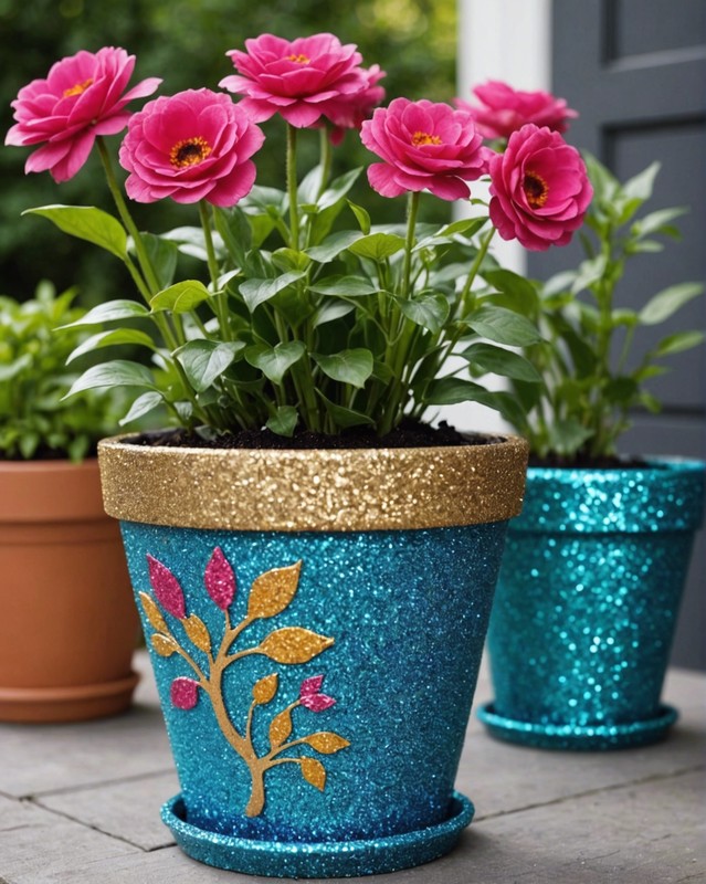 Glitter Flower Pot