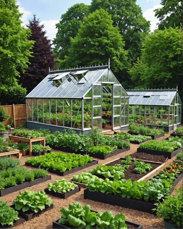 Greenhouse-Inspired Enclosed Vegetable Garden