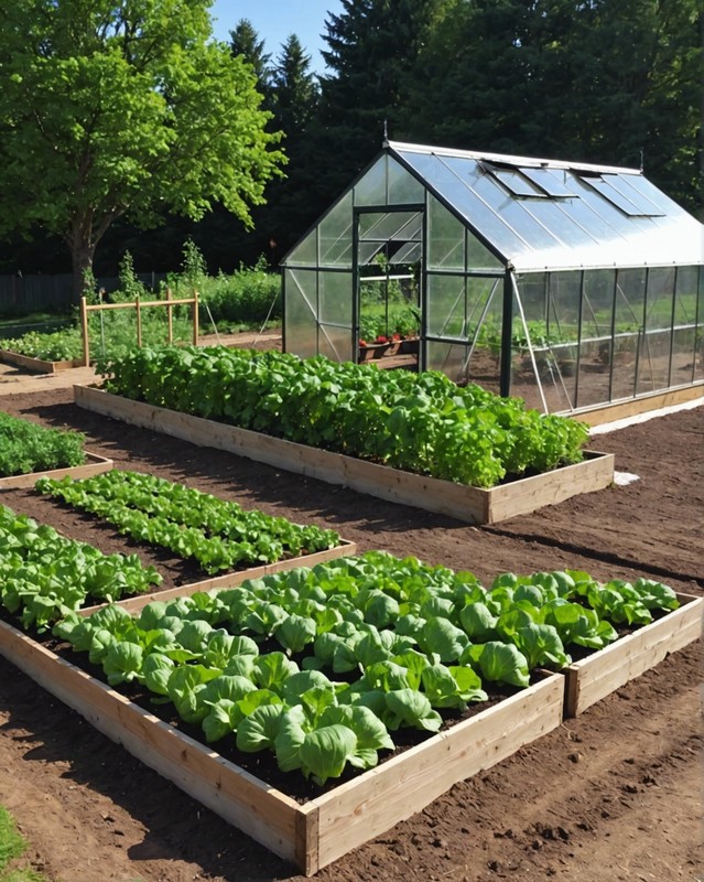 Greenhouse-Style Vegetable Garden with Automatic Irrigation
