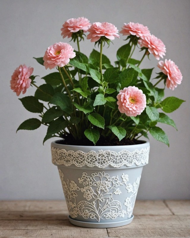 Lace Flower Pot