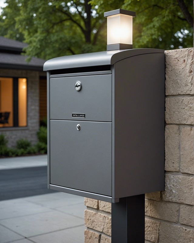 Mailbox with Motion Sensor Light