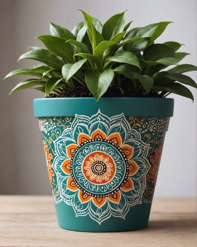 Mandala Flower Pot