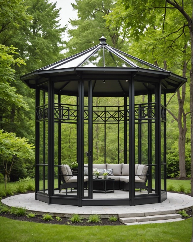 Modern Gazebo with Geometric Lines