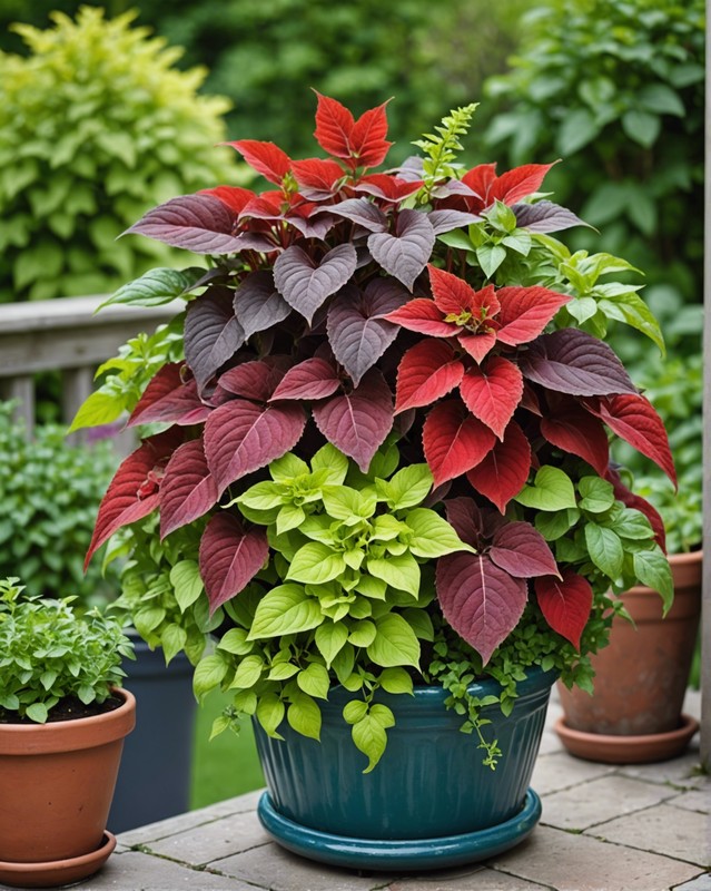 Nature's Art: Design a Mosaic Container with Coleus and Herbs