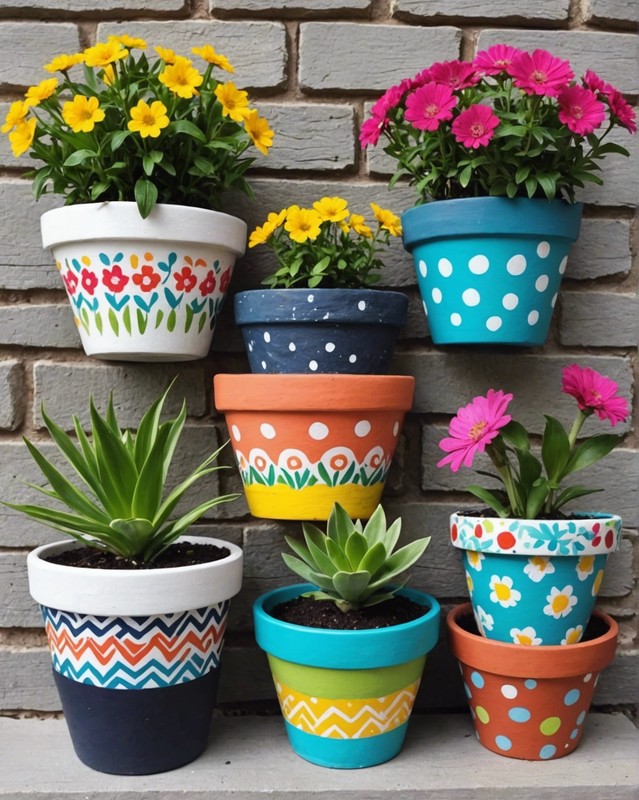 Painted Rocks Flower Pot