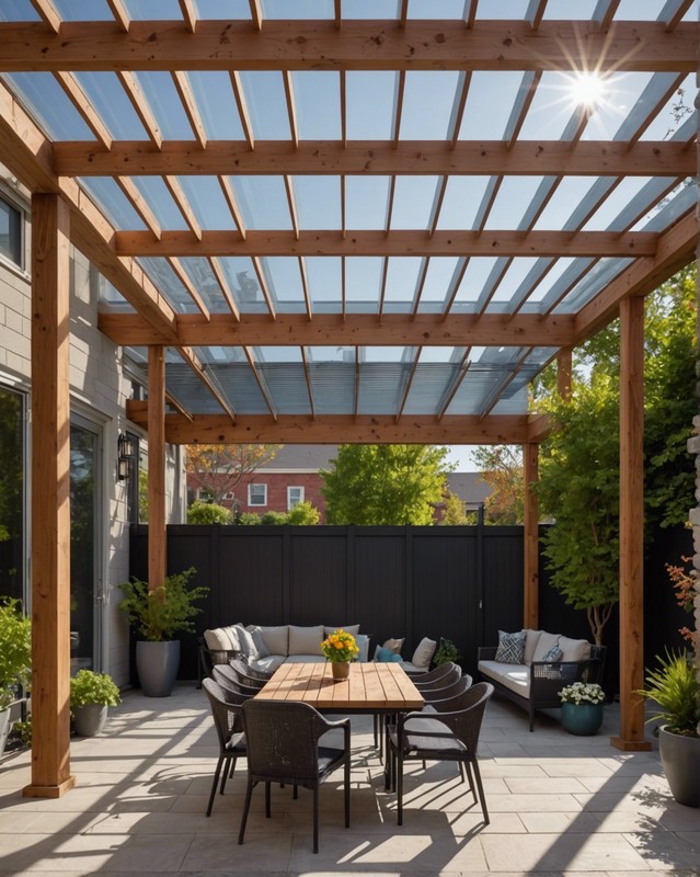 Polycarbonate Roof with Pergola Accent