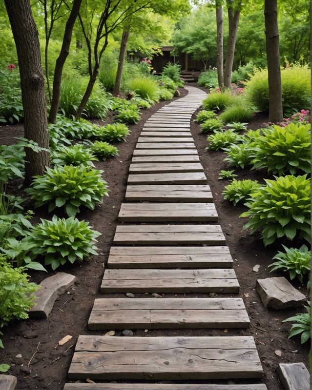 Railroad Tie Walkway