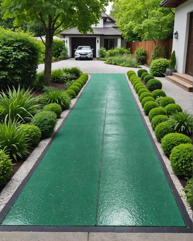 Recycled Glass Driveway with Decorative Border