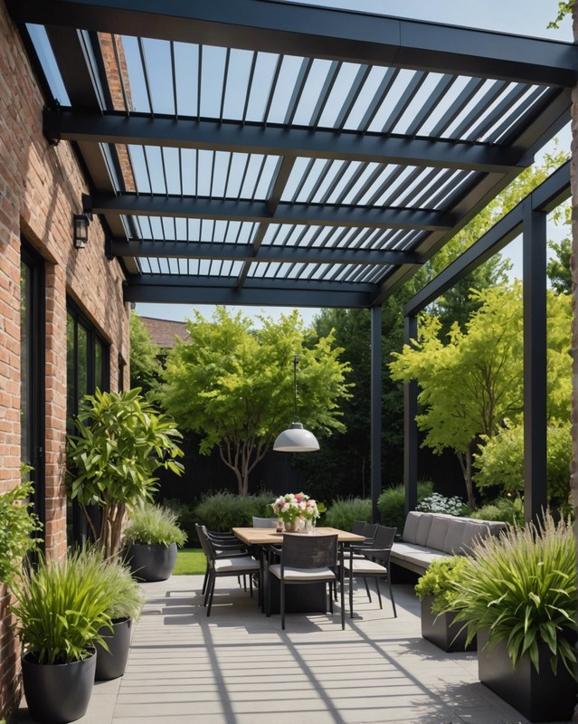 Retractable Pergola with Louvered Roof