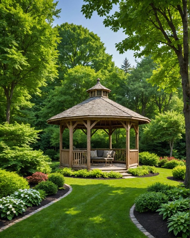 Round Gazebo with Shingled Roof