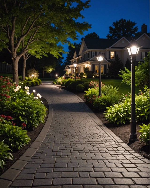 Solar-Powered Driveway Lights