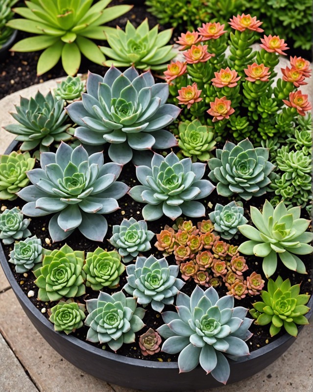 Succulent Symphony with Echeveria, Sedum, and Aloe